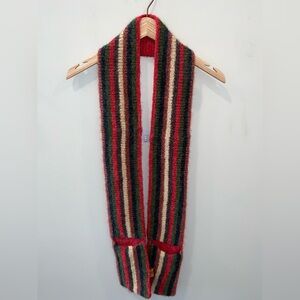 Peruvian Trading Company Perika Multicolor Striped Knit Scarf with Pockets